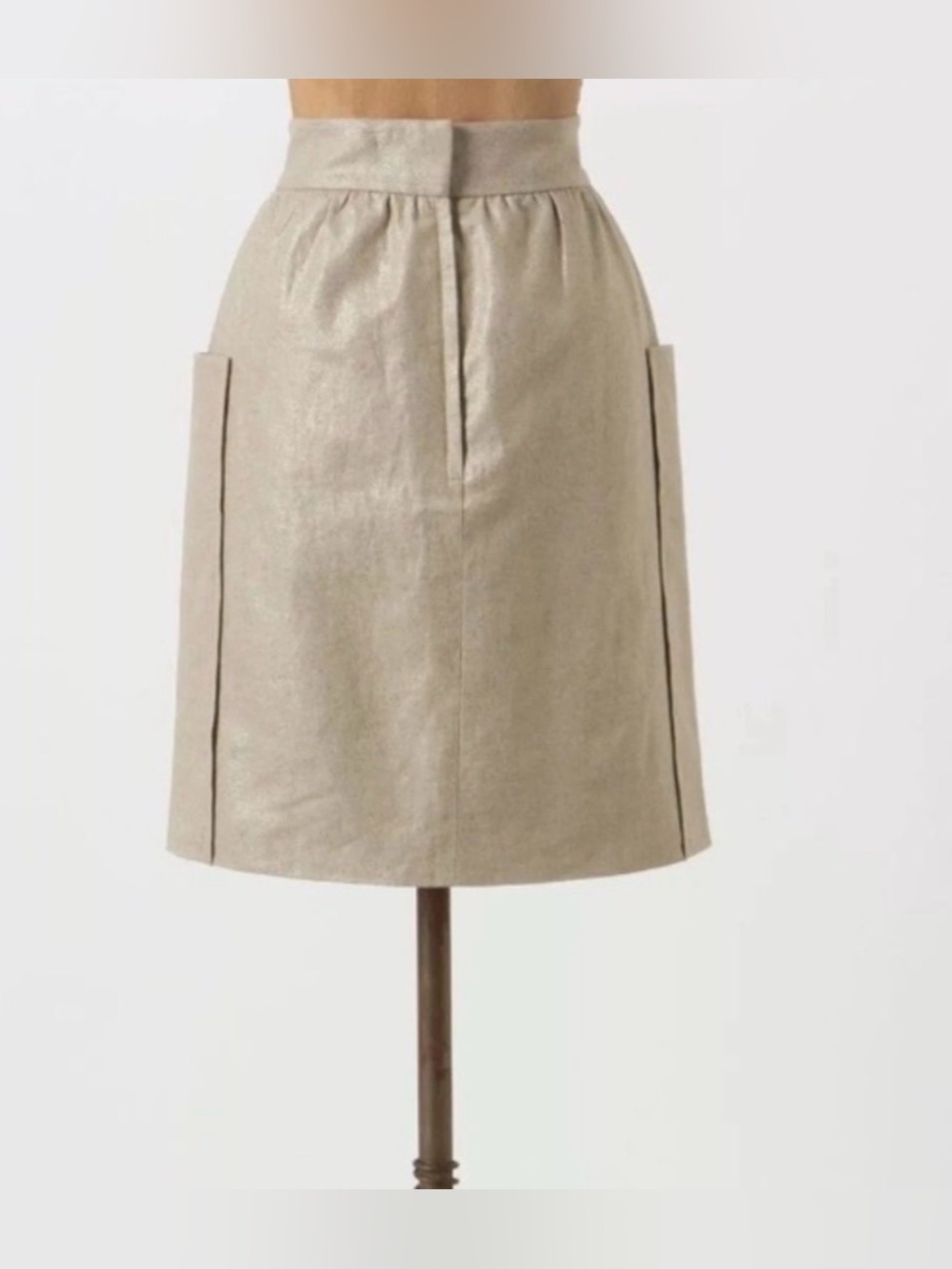 Cartonnier Textured Linen Blend Skirt | Neutral Chic Pocket Anthropologie - Picture 4 of 10